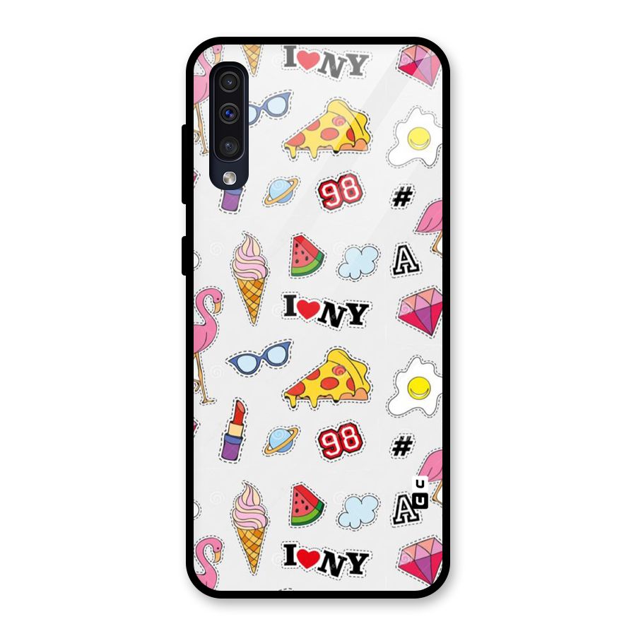 Personnel Quirk Glass Back Case for Galaxy A50