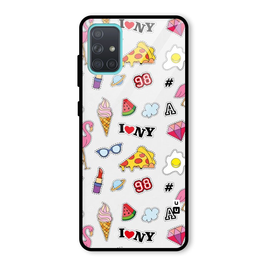 Personnel Quirk Glass Back Case for Galaxy A71