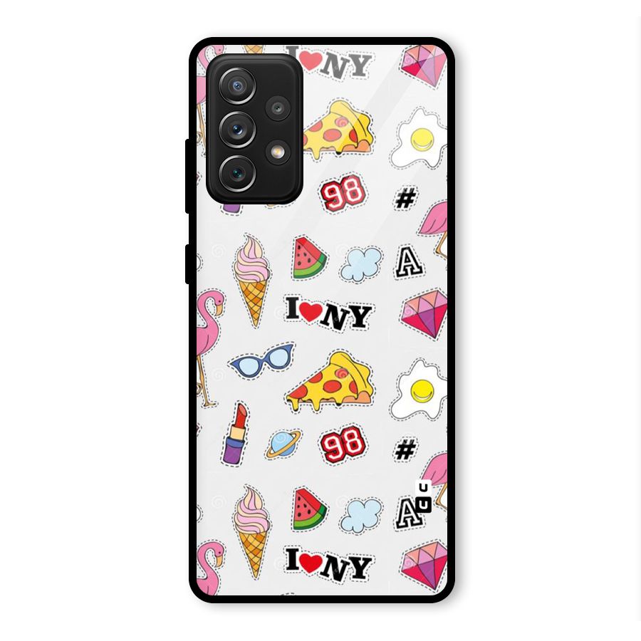 Personnel Quirk Glass Back Case for Galaxy A72