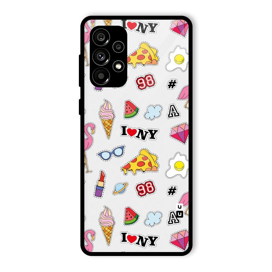 Personnel Quirk Glass Back Case for Galaxy A73 5G