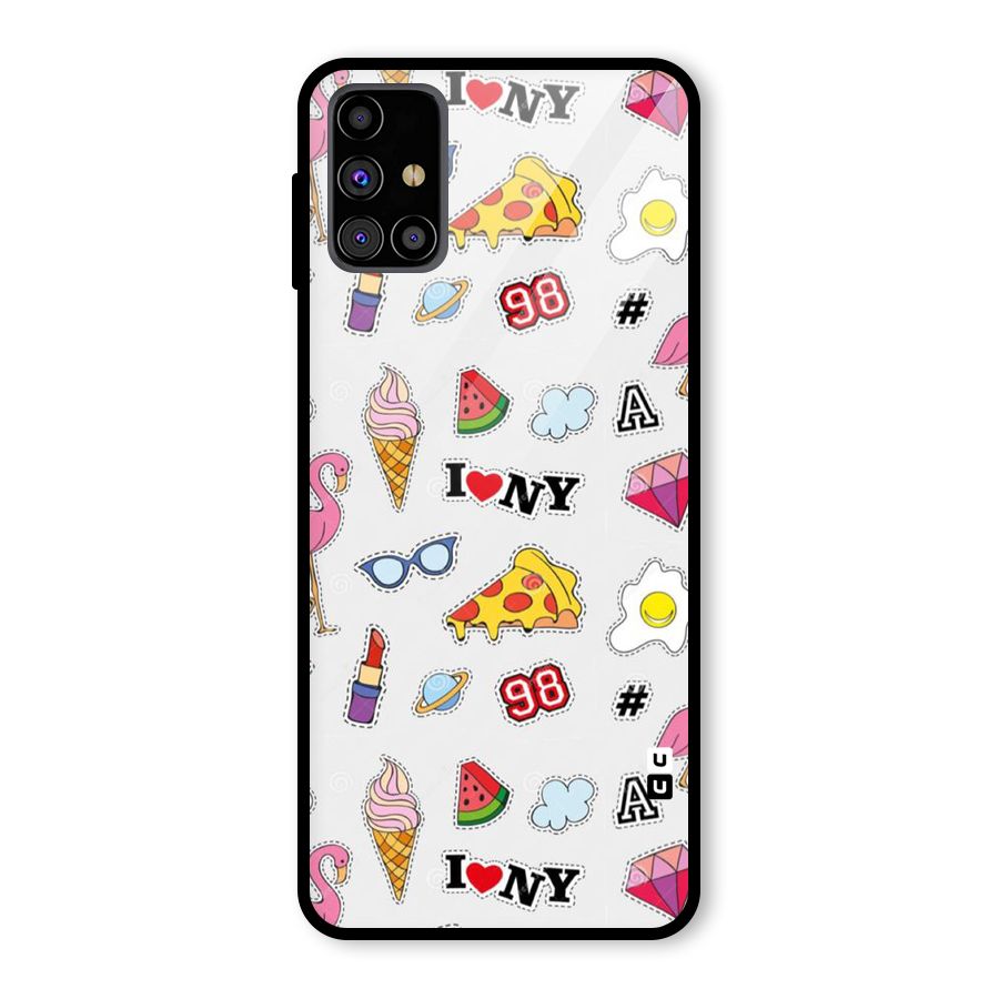 Personnel Quirk Glass Back Case for Galaxy M31s