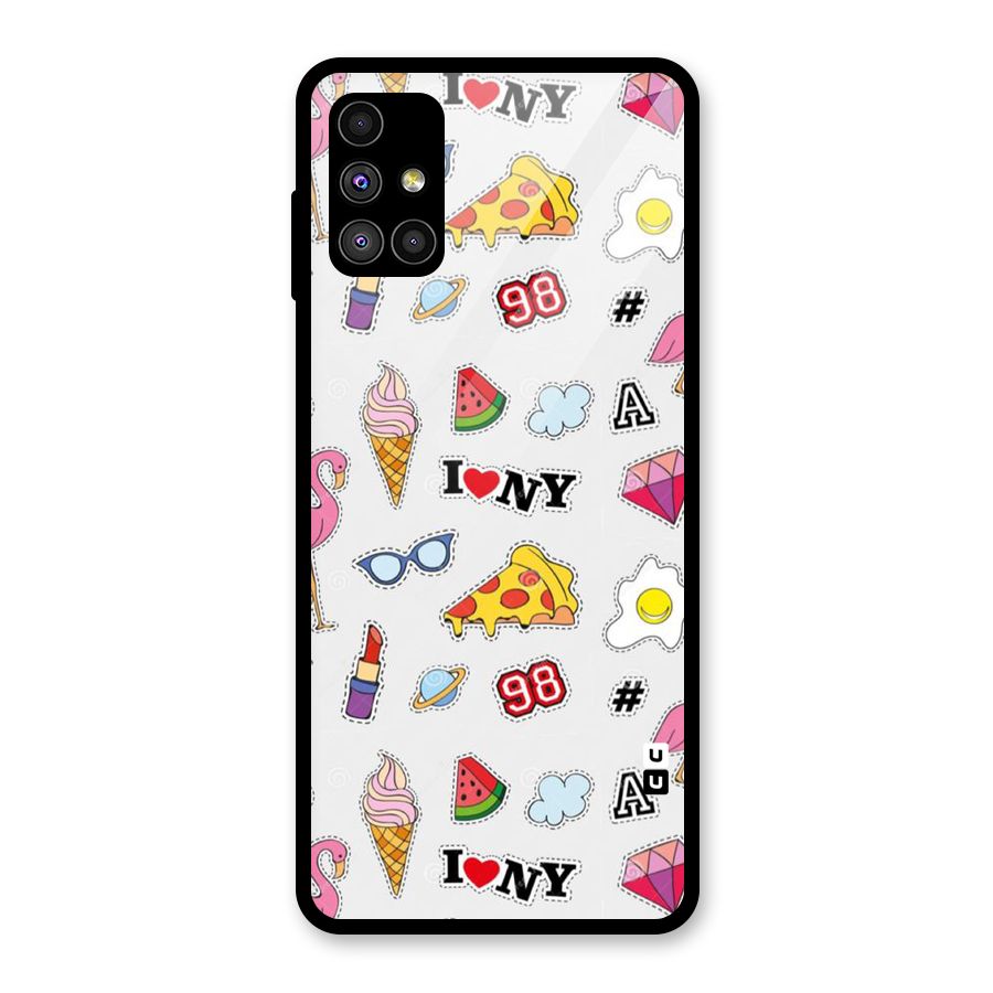 Personnel Quirk Glass Back Case for Galaxy M51