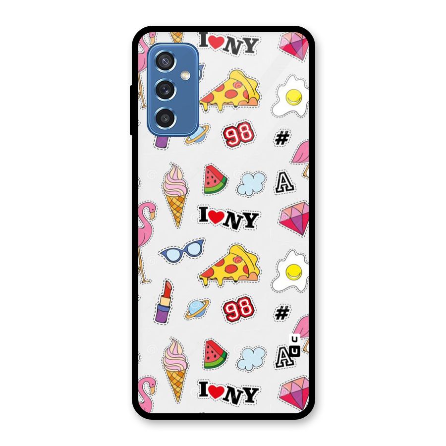 Personnel Quirk Glass Back Case for Galaxy M52 5G