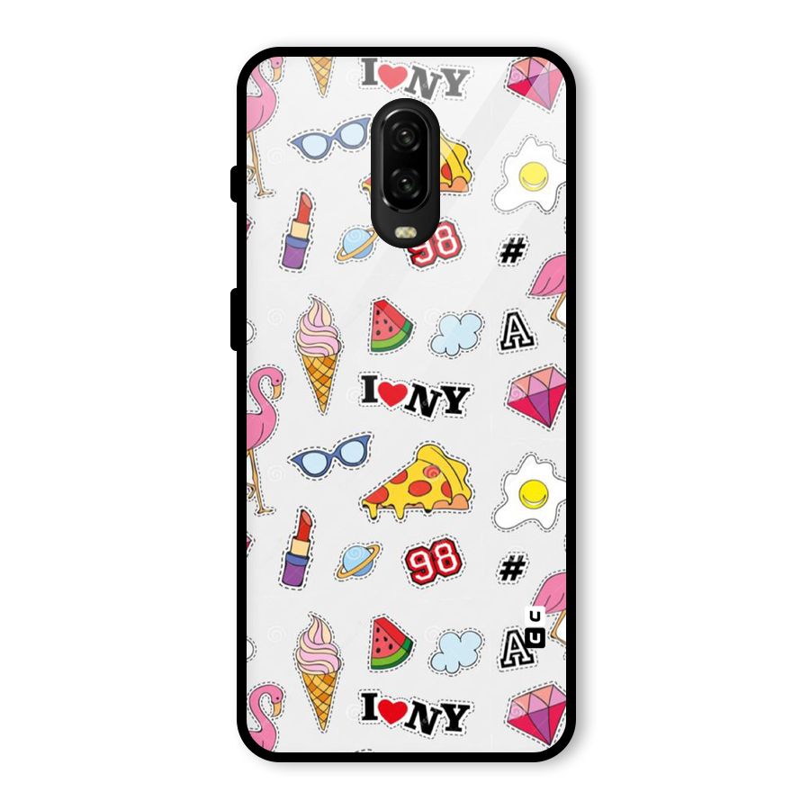 Personnel Quirk Glass Back Case for OnePlus 6T