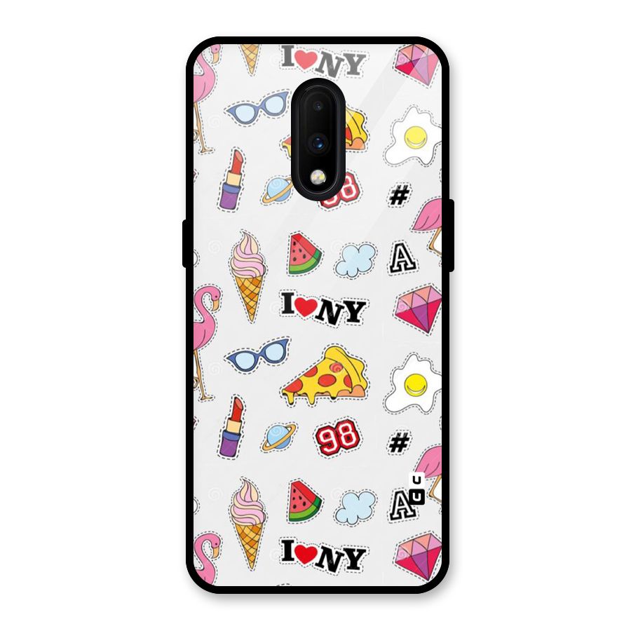 Personnel Quirk Glass Back Case for OnePlus 7