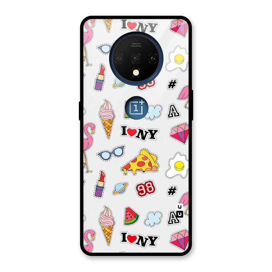 Personnel Quirk Glass Back Case for OnePlus 7T