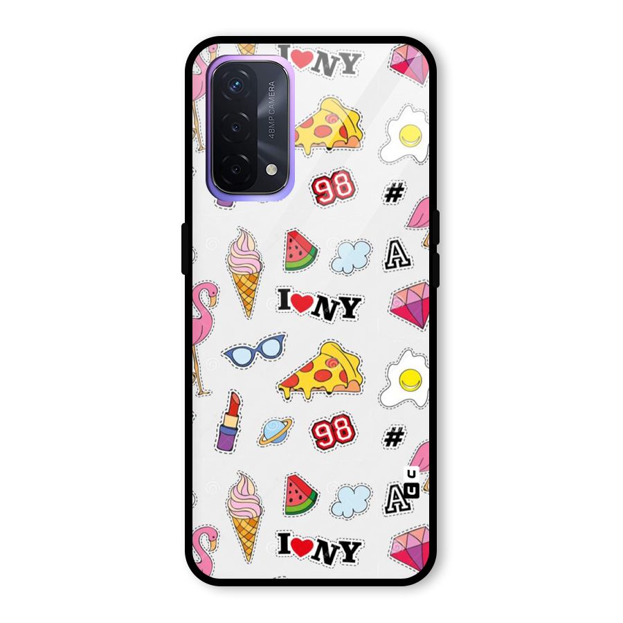 Personnel Quirk Glass Back Case for Oppo A74 5G