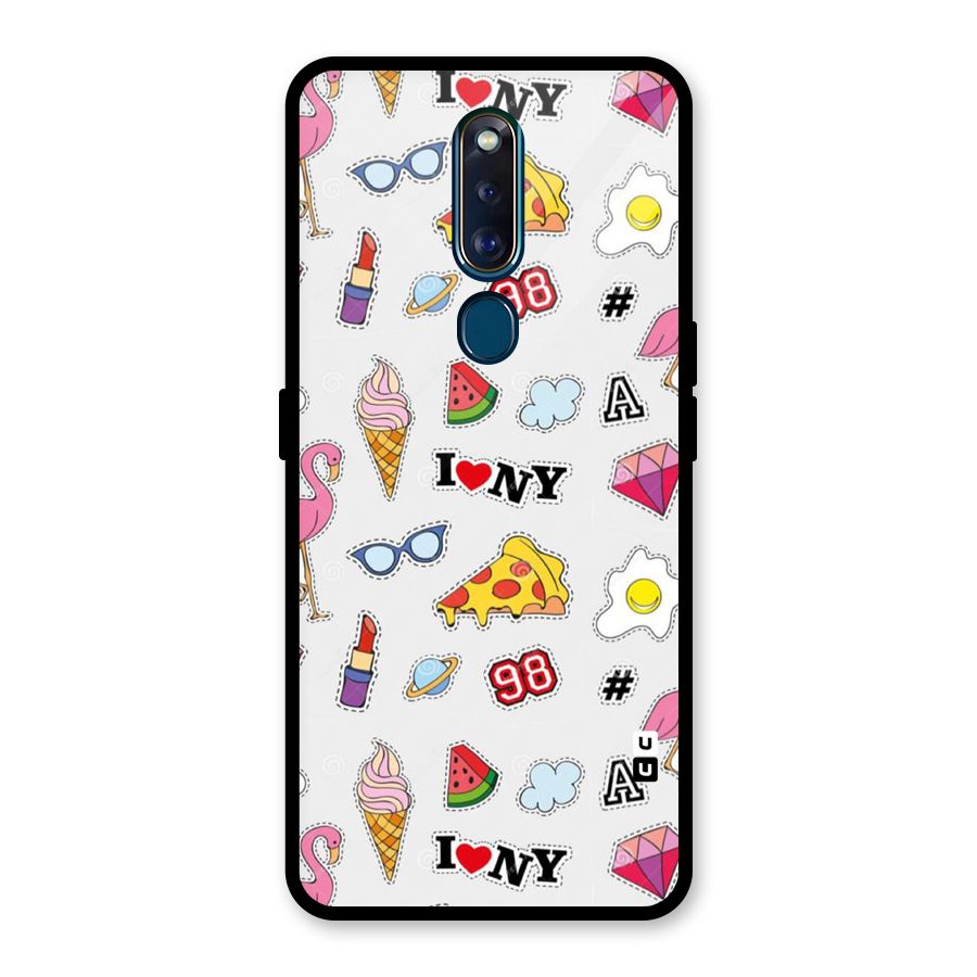 Personnel Quirk Glass Back Case for Oppo F11 Pro