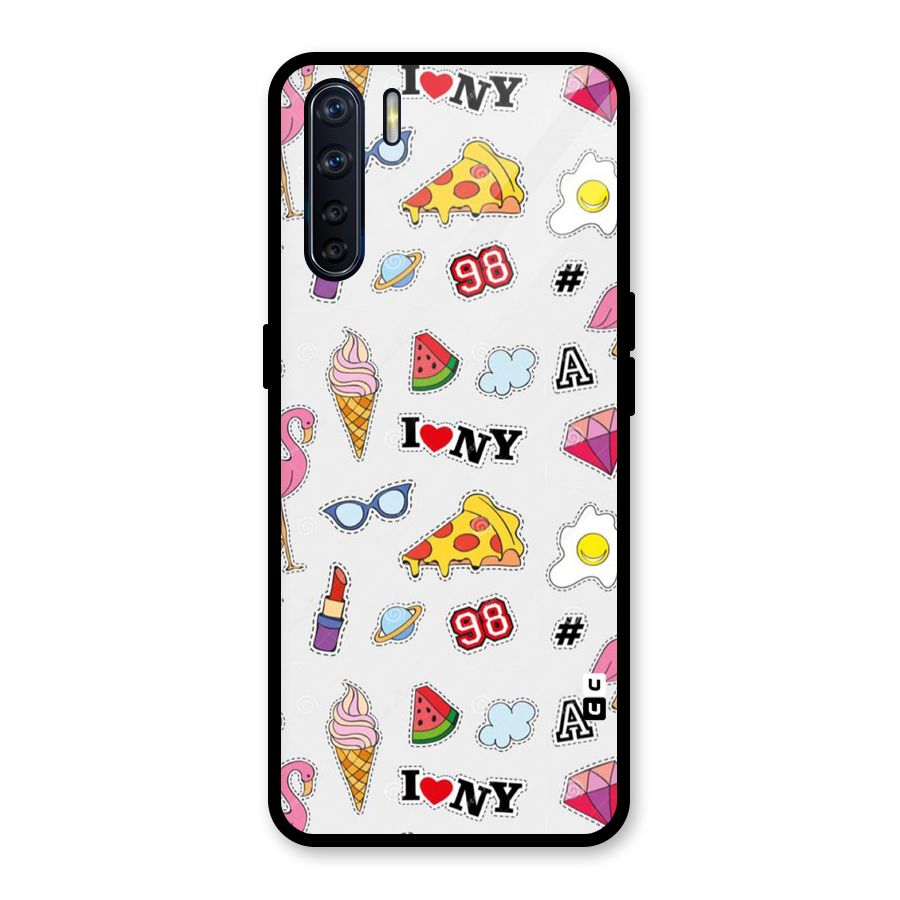 Personnel Quirk Glass Back Case for Oppo F15