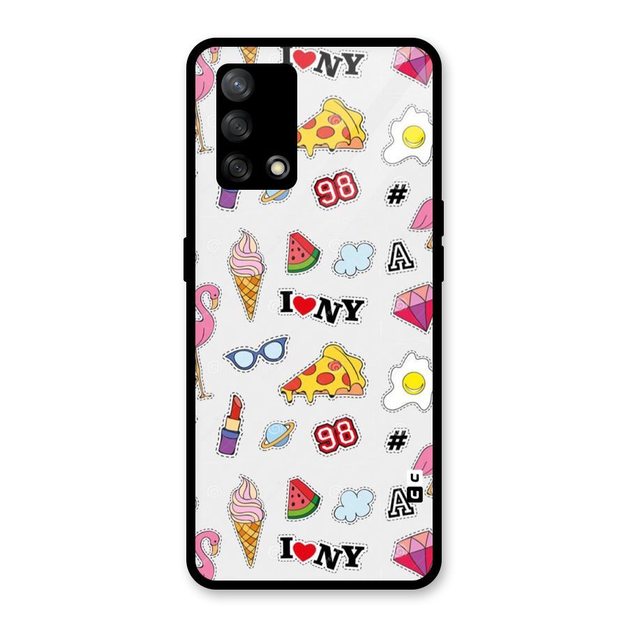 Personnel Quirk Glass Back Case for Oppo F19