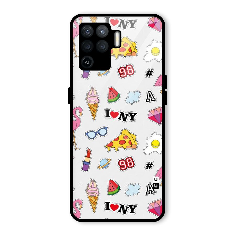 Personnel Quirk Glass Back Case for Oppo F19 Pro