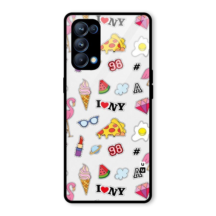 Personnel Quirk Glass Back Case for Oppo Reno5 Pro 5G