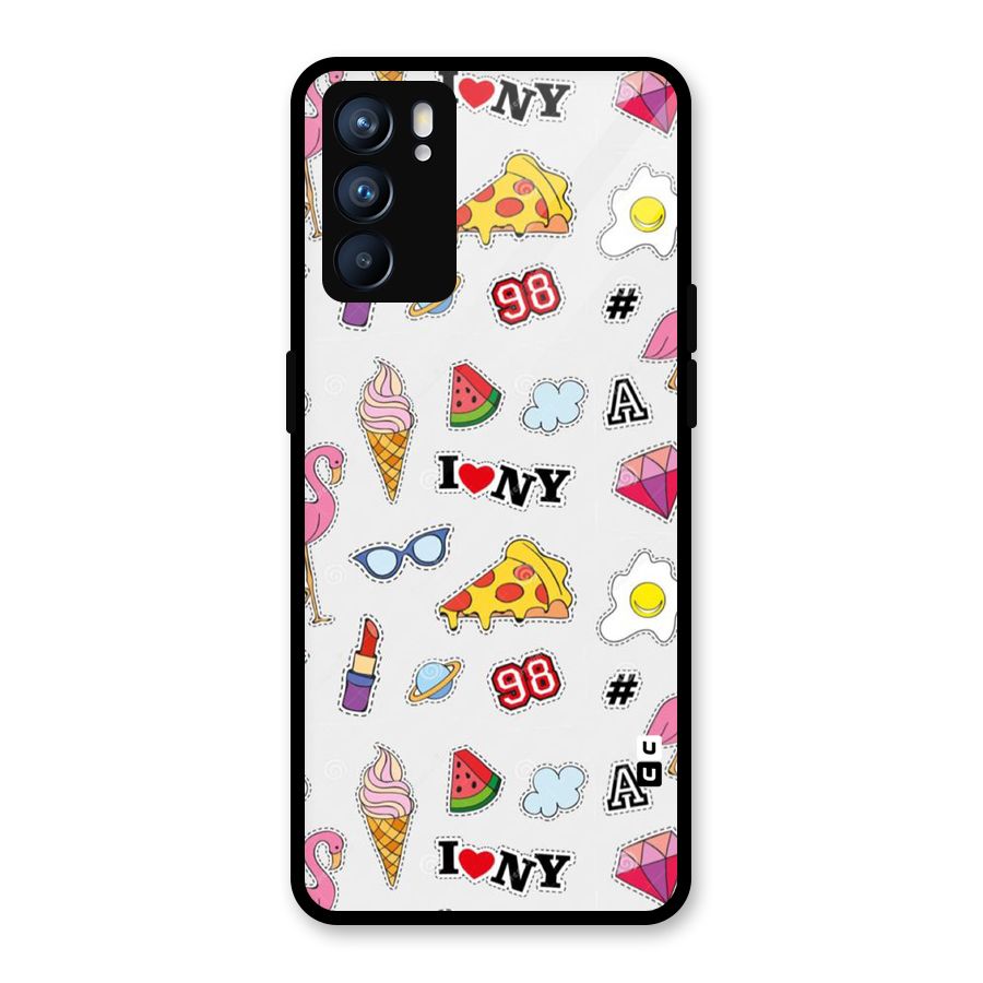 Personnel Quirk Glass Back Case for Oppo Reno6 5G