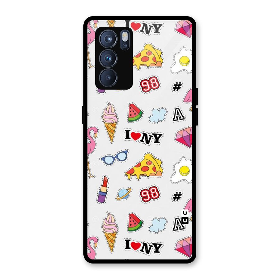 Personnel Quirk Glass Back Case for Oppo Reno6 Pro 5G