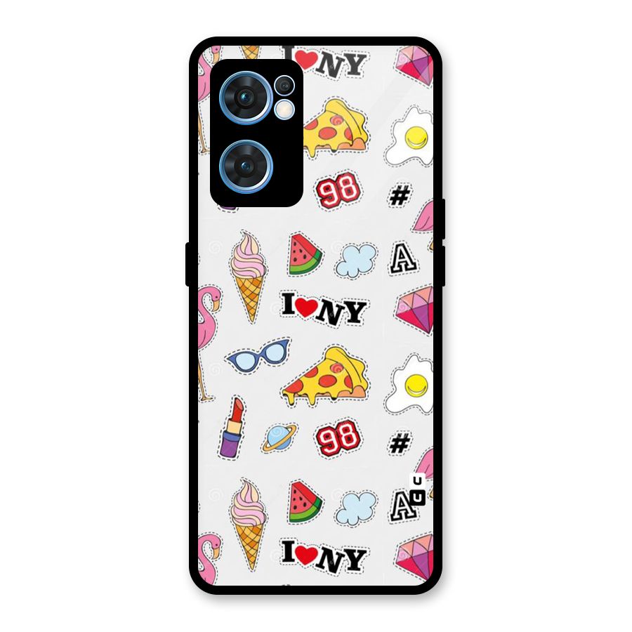 Personnel Quirk Glass Back Case for Oppo Reno7 5G