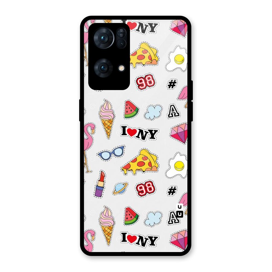 Personnel Quirk Glass Back Case for Oppo Reno7 Pro 5G