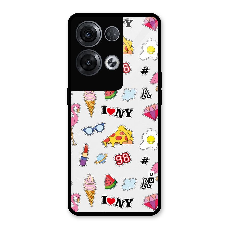 Personnel Quirk Glass Back Case for Oppo Reno8 Pro 5G