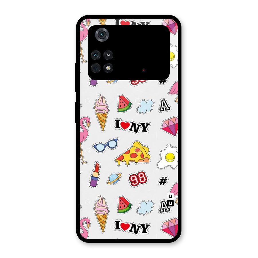 Personnel Quirk Glass Back Case for Poco M4 Pro 4G