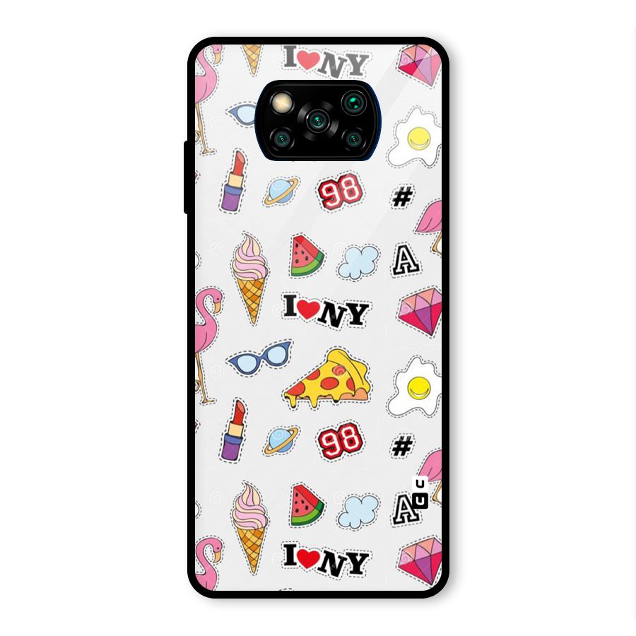 Personnel Quirk Glass Back Case for Poco X3 Pro