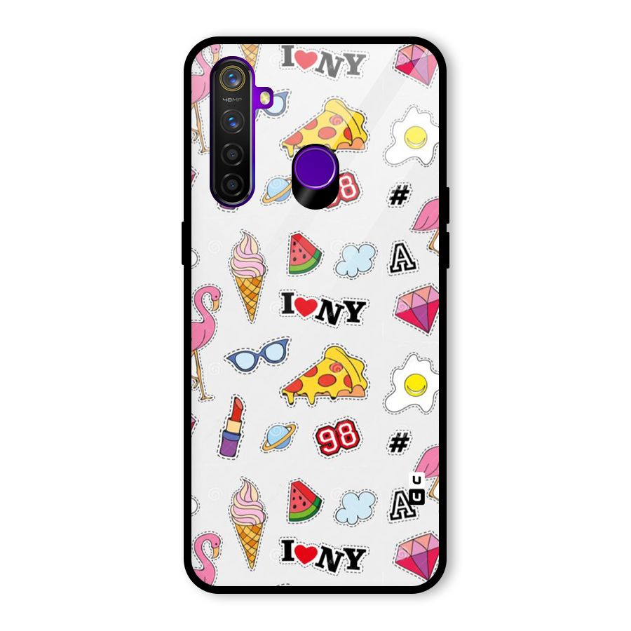 Personnel Quirk Glass Back Case for Realme 5 Pro