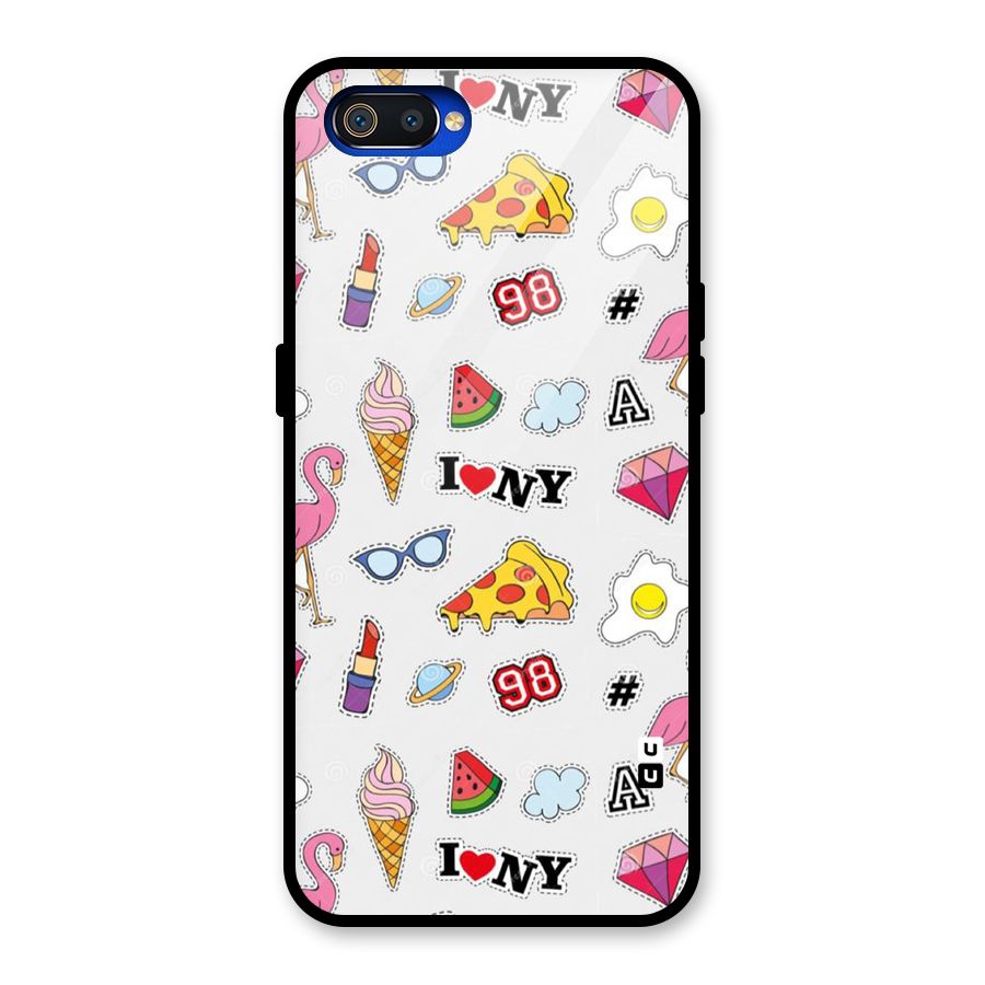 Personnel Quirk Glass Back Case for Realme C2