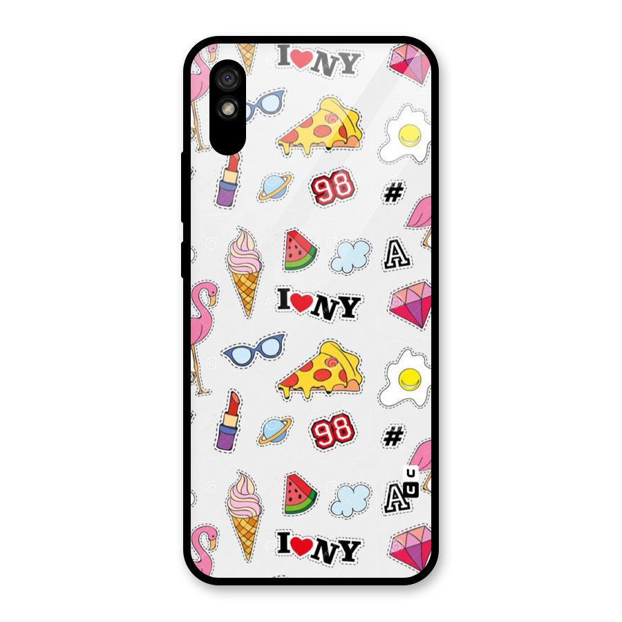 Personnel Quirk Glass Back Case for Redmi 9i