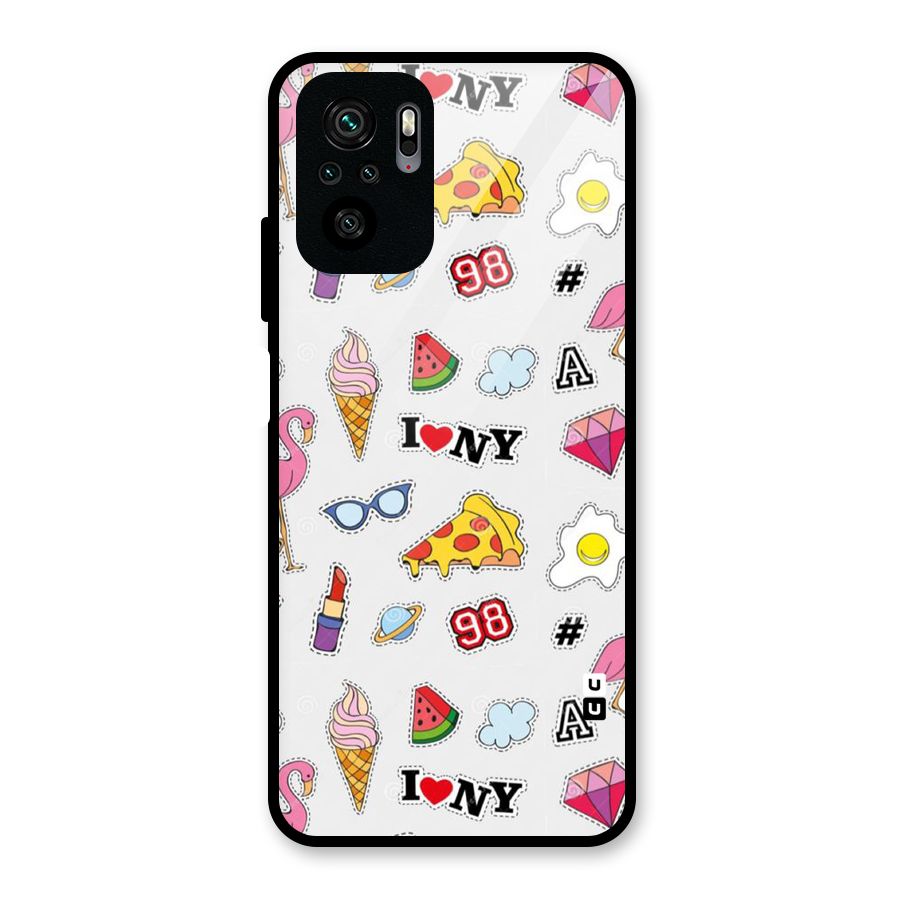 Personnel Quirk Glass Back Case for Redmi Note 10S