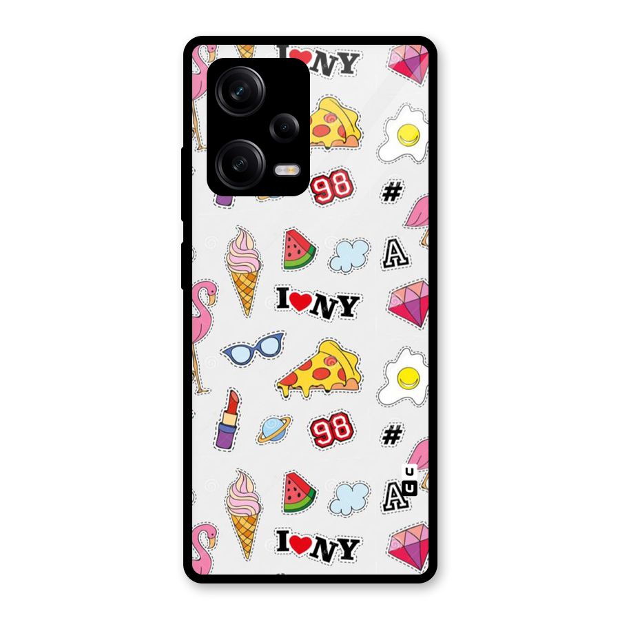 Personnel Quirk Glass Back Case for Redmi Note 12 Pro