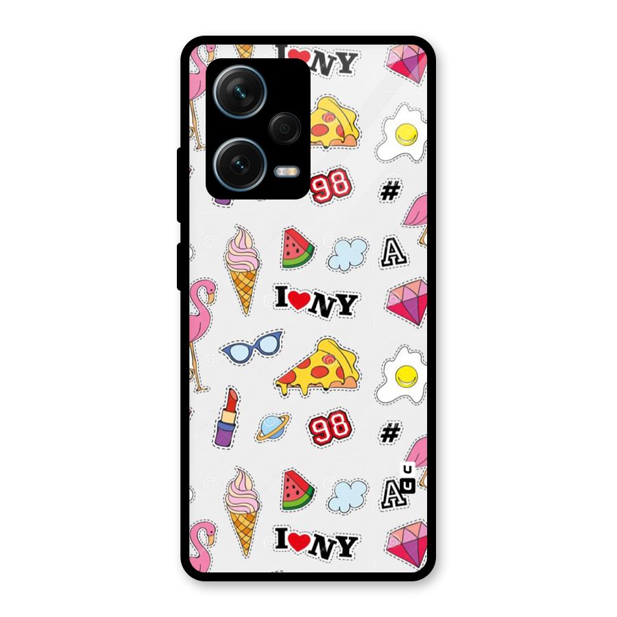 Personnel Quirk Glass Back Case for Redmi Note 12 Pro Plus 5G