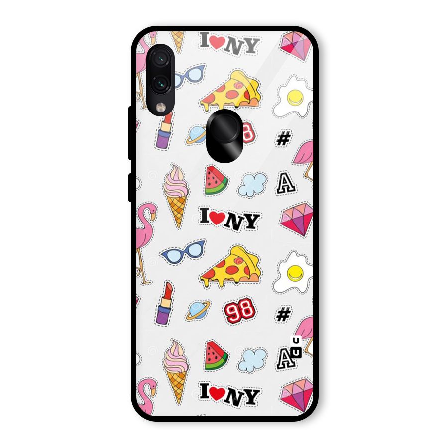 Personnel Quirk Glass Back Case for Redmi Note 7 Pro