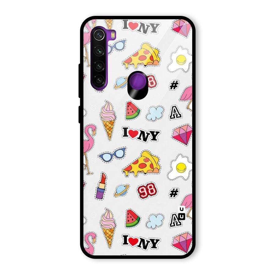 Personnel Quirk Glass Back Case for Redmi Note 8