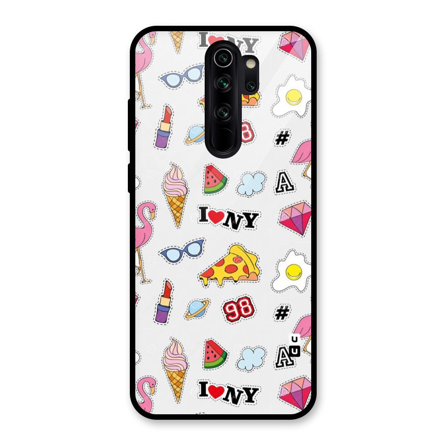 Personnel Quirk Glass Back Case for Redmi Note 8 Pro