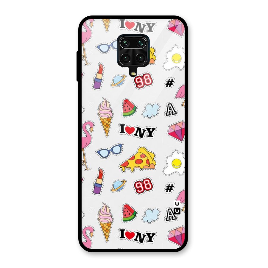 Personnel Quirk Glass Back Case for Redmi Note 9 Pro Max