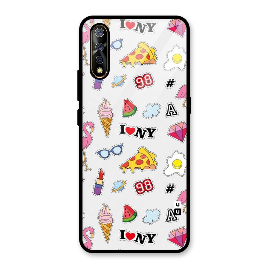 Personnel Quirk Glass Back Case for Vivo S1