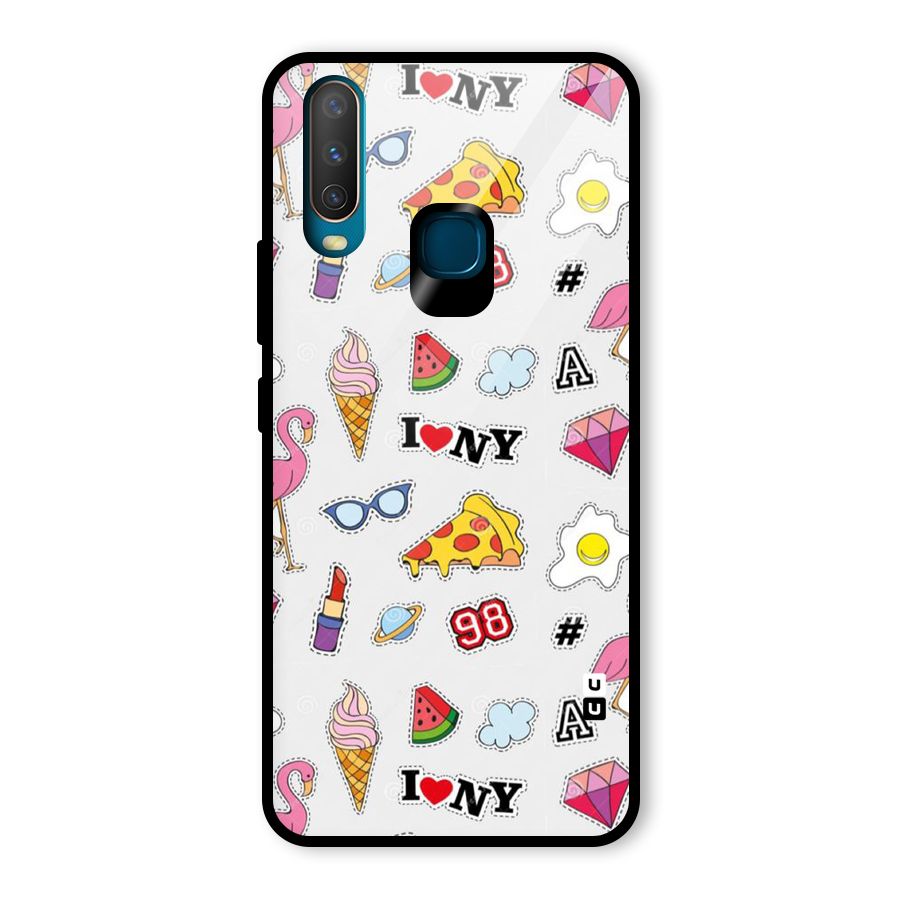 Personnel Quirk Glass Back Case for Vivo U10