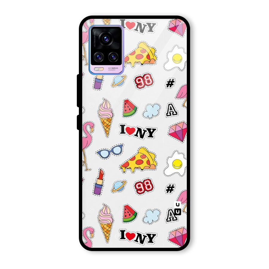 Personnel Quirk Glass Back Case for Vivo V20 Pro