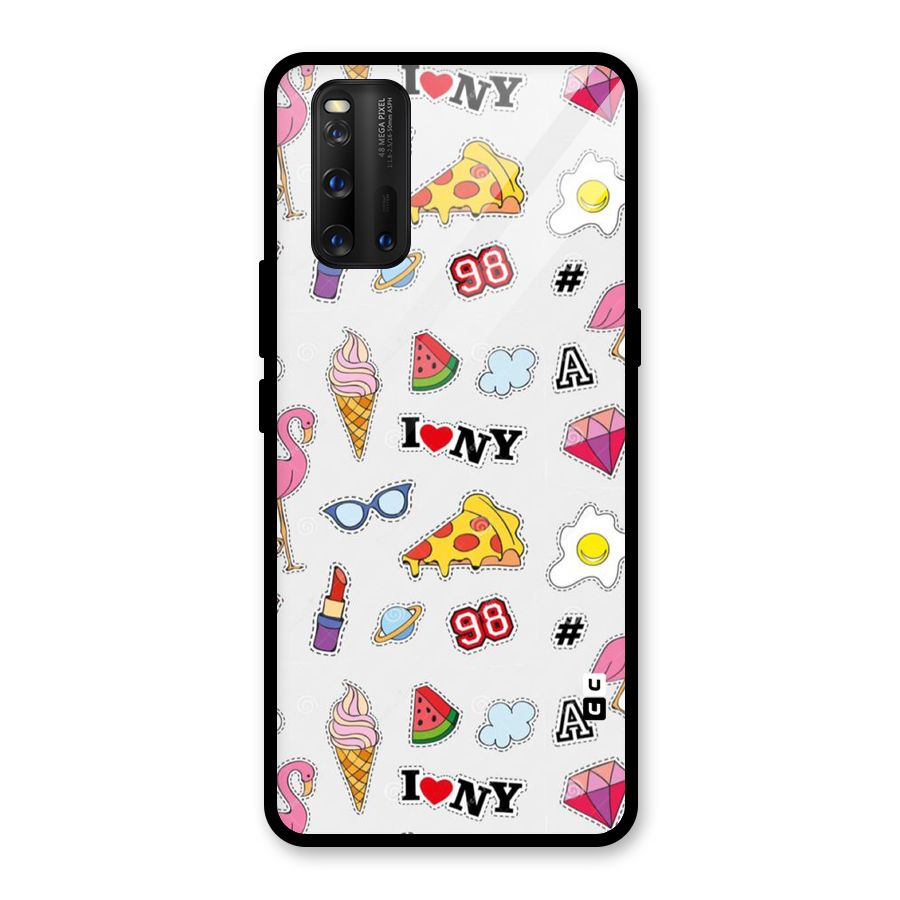 Personnel Quirk Glass Back Case for Vivo iQOO 3