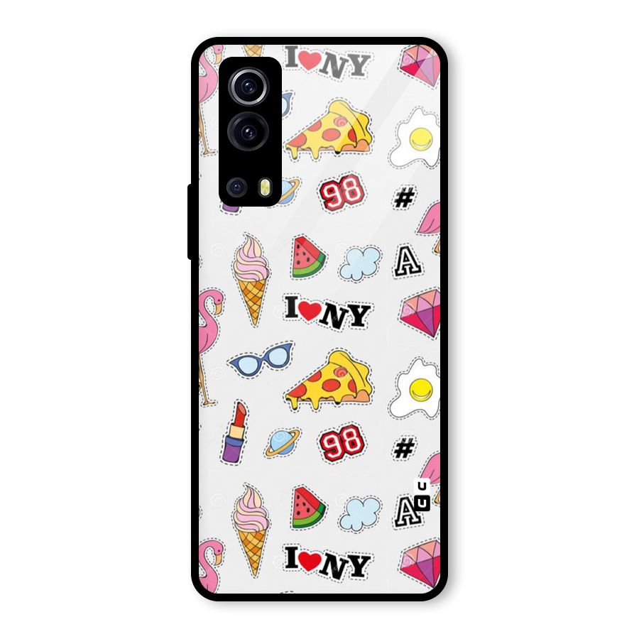 Personnel Quirk Glass Back Case for Vivo iQOO Z3