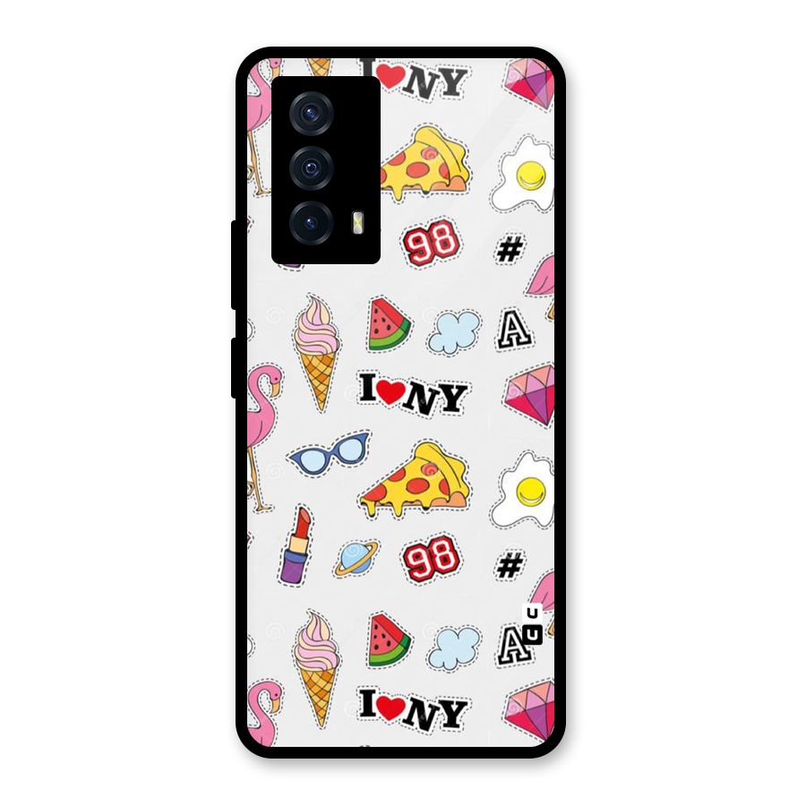 Personnel Quirk Glass Back Case for Vivo iQOO Z5