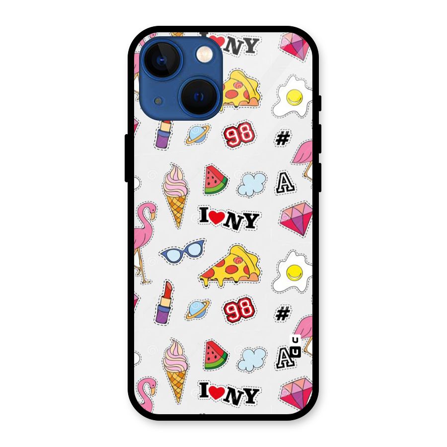 Personnel Quirk Glass Back Case for iPhone 13 Mini