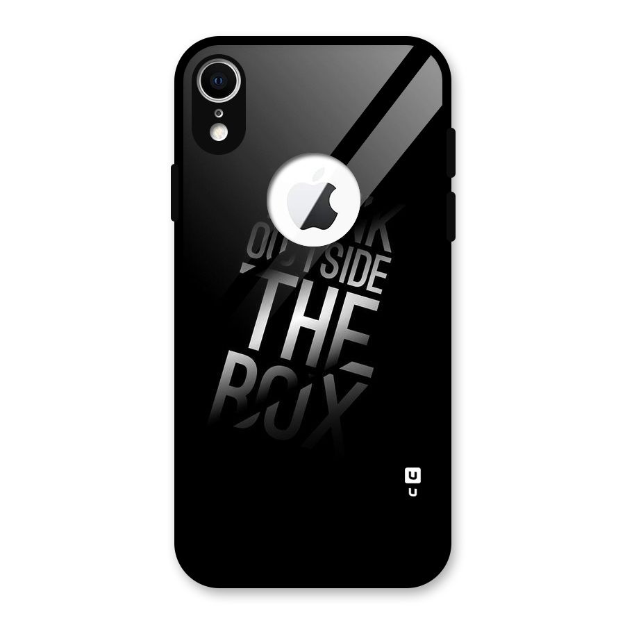 Perspective Thinking Glass Back Case for iPhone XR Logo Cut