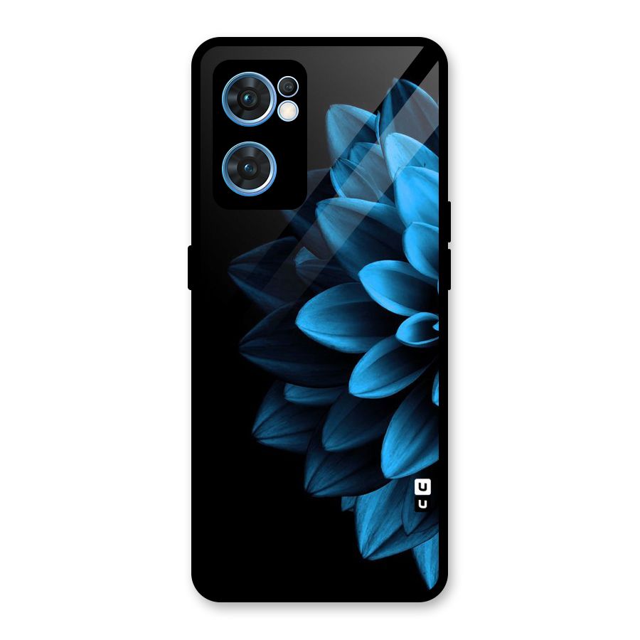 Petals In Blue Glass Back Case for Oppo Reno7 5G