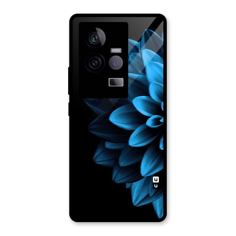 Petals In Blue Glass Back Case for Vivo iQOO 11 5G