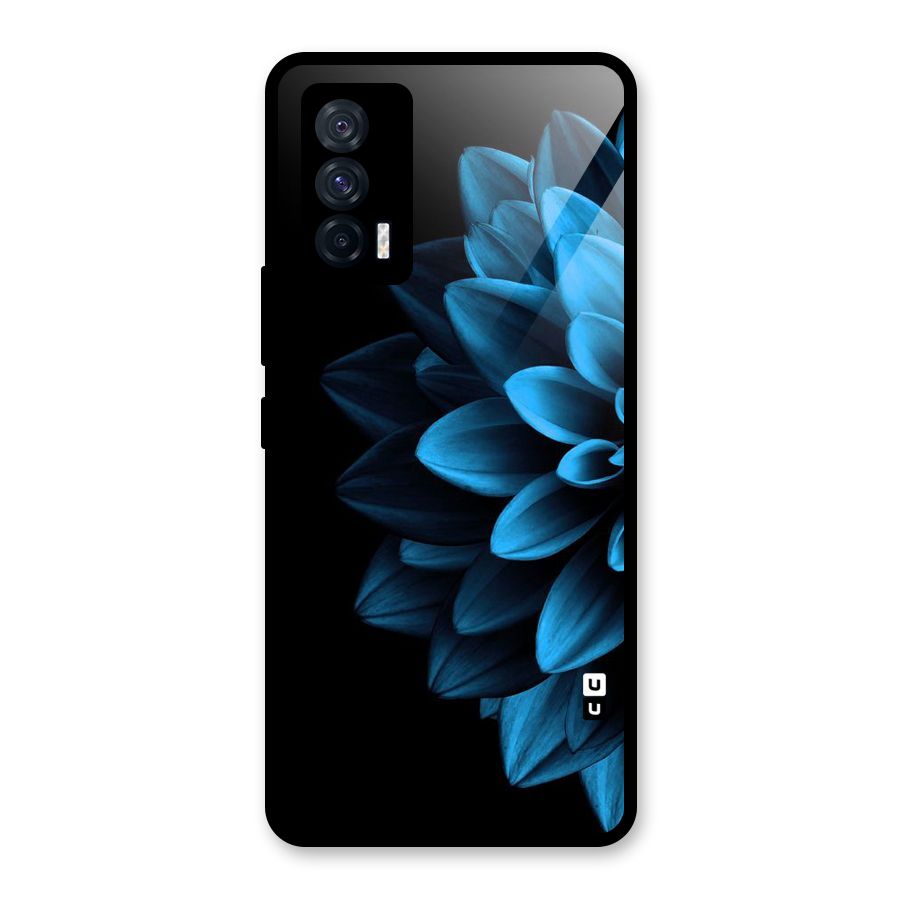Petals In Blue Glass Back Case for Vivo iQOO 7 5G