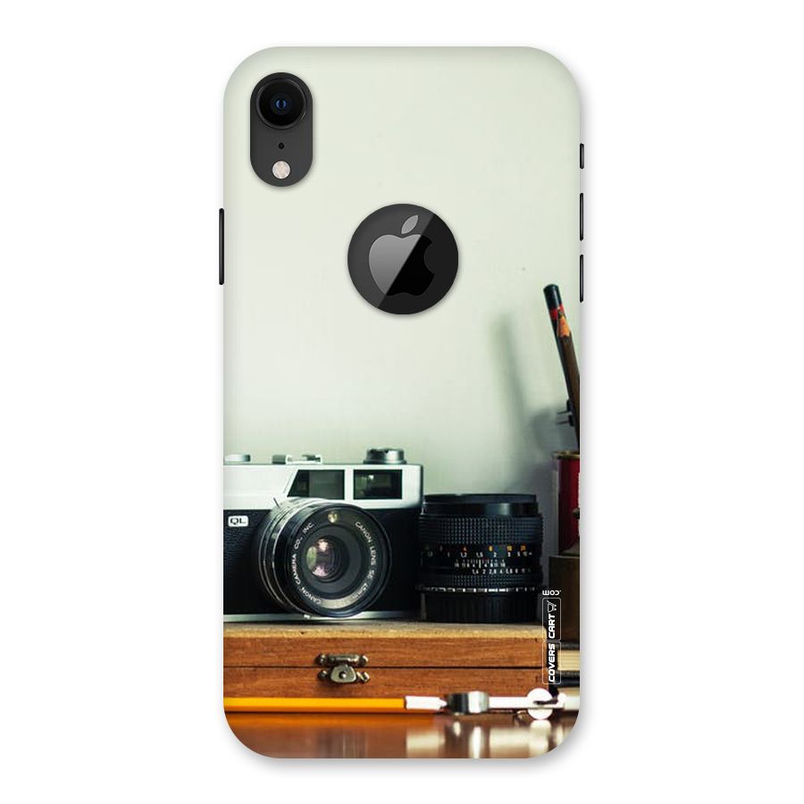 Photographer Desk Back Case for iPhone XR Logo Cut