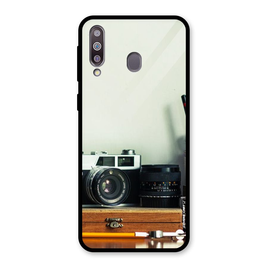 Photographer Desk Glass Back Case for Galaxy M30