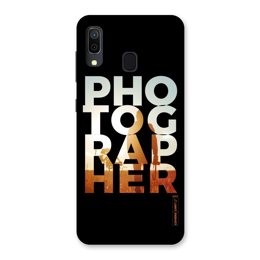 Photographer Typography Back Case for Galaxy A30