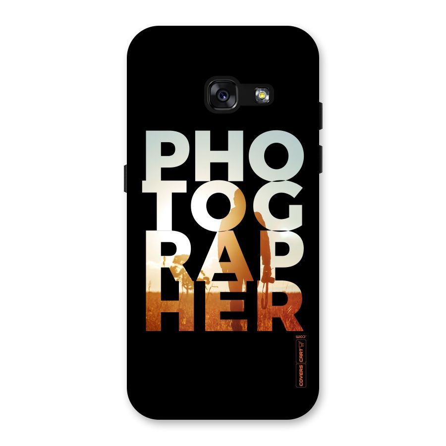 Photographer Typography Back Case for Galaxy A3 (2017)