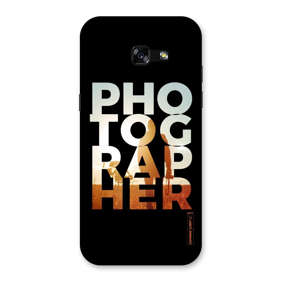 Photographer Typography Back Case for Galaxy A5 2017