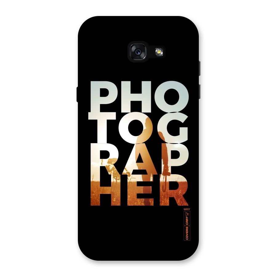 Photographer Typography Back Case for Galaxy A7 (2017)
